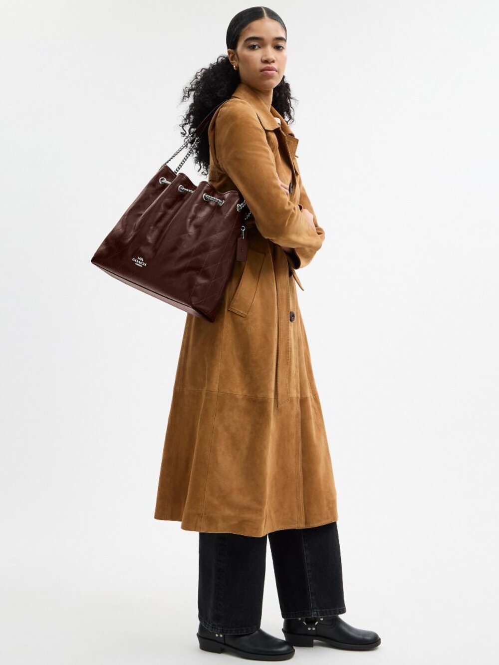 Coach Outlet Evelyn Large Shoulder Bag With Quilting